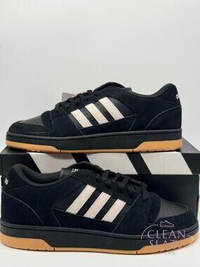 Adidas Break Start Premium Low, Black/Cream Men's 10.5 NIB/NWT